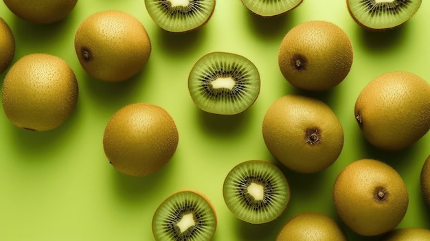 Kiwifruit Zdjęcia tła Kolory naturalne jasne tło Generatywne Ai