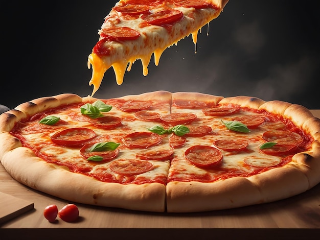 Klasyczna fantastyczna pizza Generacyjna AI