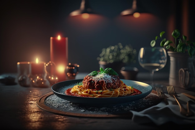Klasyczna i tradycyjna dekoracja kuchni włoskiej Tortille z mąki makaronowej parmezan i sery Kreatywne i świetne autentyczne serwery