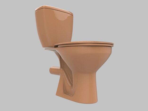 Klasyczna izolowana toaleta toaleta wc porcelana ilustracja 3d