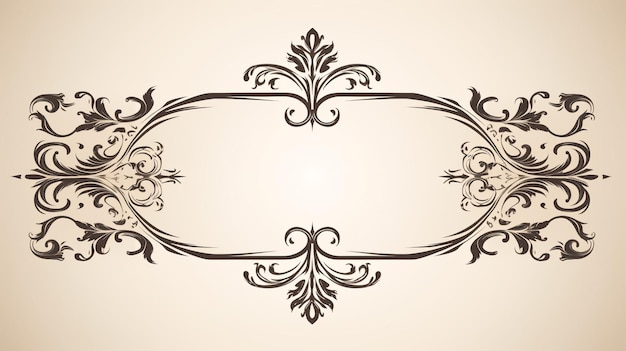 Zdjęcie klasyczna ramka ozdobna, elegancka granica kaligraficzna w stylu vintage