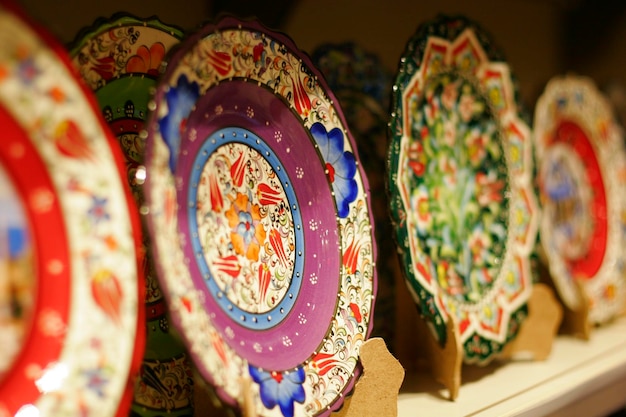 Klasyczna turecka ceramika na rynku