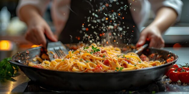 Klasyczne makarony na tle kuchni dieta i koncepcja żywności