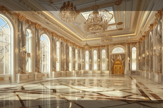 Zdjęcie klasyczne wnętrze wielkiej sali