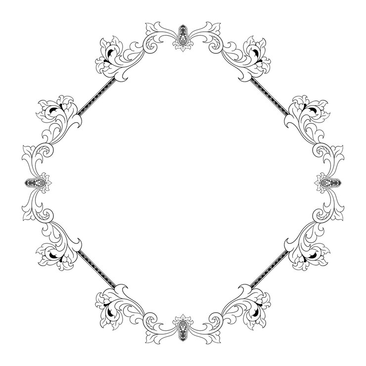Zdjęcie klasyczny ornament liniowy