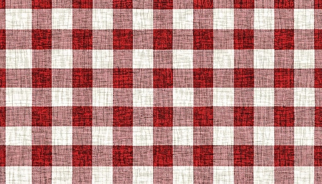 Klasyczny Vichy Charm Czerwony amp Biały wzór Gingham