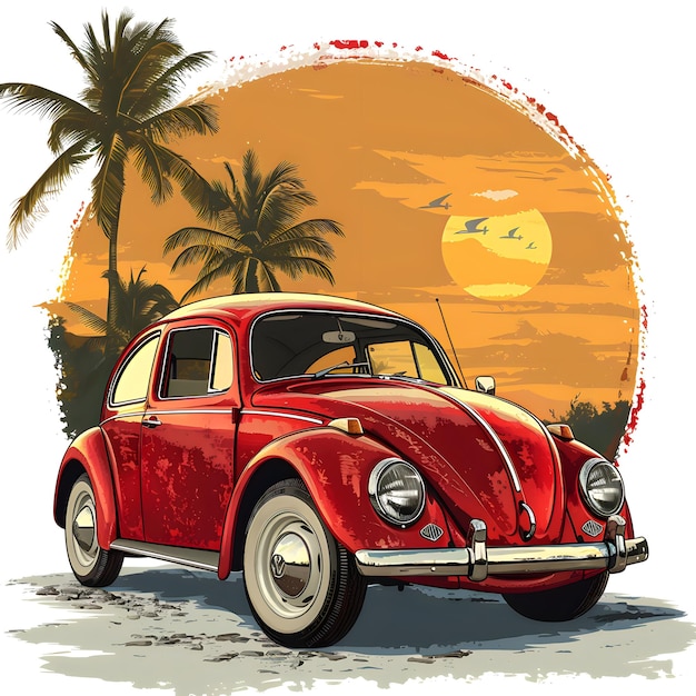 Klasyczny VW Beetle Baja Bug Clip Art