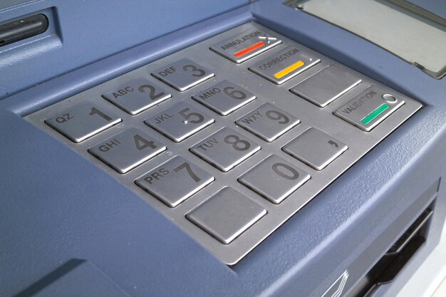 Zdjęcie klawiatura bankomatu