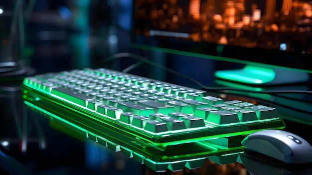 klawiatura komputerowa i mysz na biurku Generatywna sztuczna inteligencja