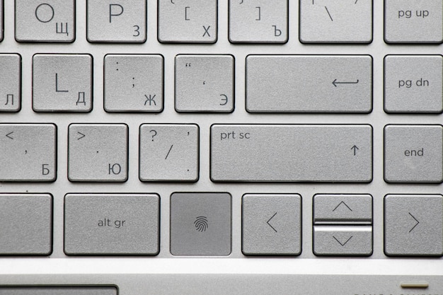 Zdjęcie klawisze tekstowe do zbliżenia na klawiaturze laptopa i notebooka