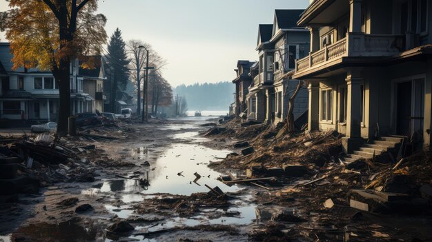 Zdjęcie klęska żywiołowa zmiana klimatu szkody dla środowiska