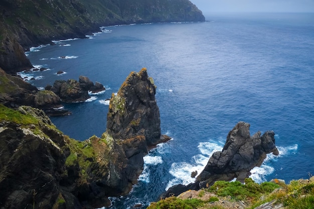 Klify Cape Ortegal i Ocean Atlantycki Galicja Hiszpania