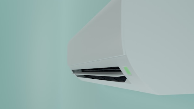 Klimatyzator na ścianie renderowania 3d