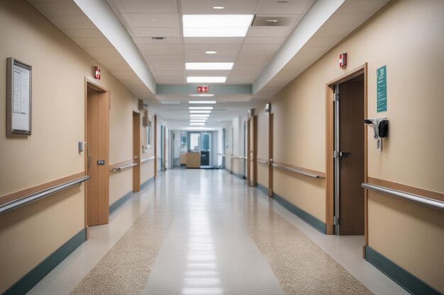 Klinika przyjęcia w korytarzu szpitala Nieoskonalone tło