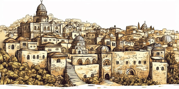 Kliparty podróżujące miasto Jerozolima