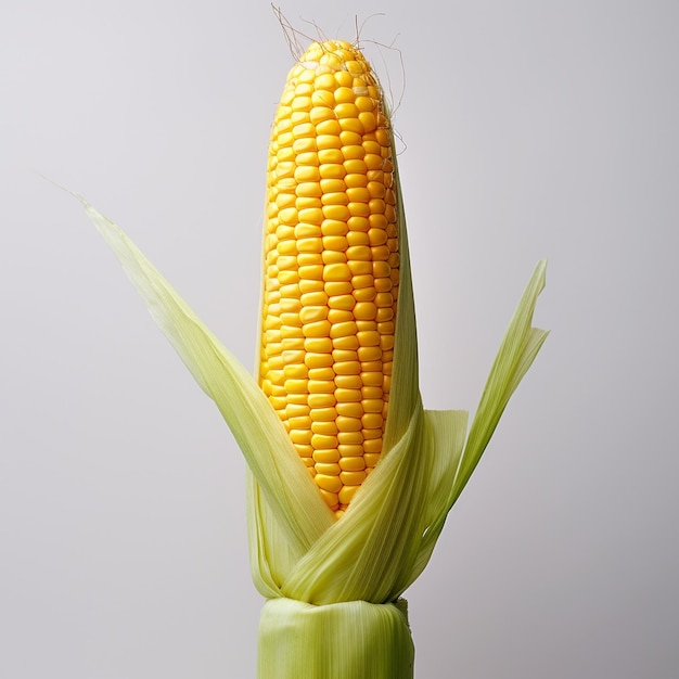 kłos kukurydzy na białym tle