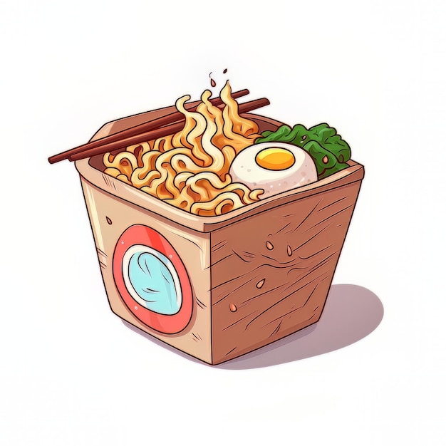 kluski ilustracja azjatyckie jedzenie