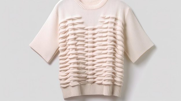 Knit teewhite tło Generative ai