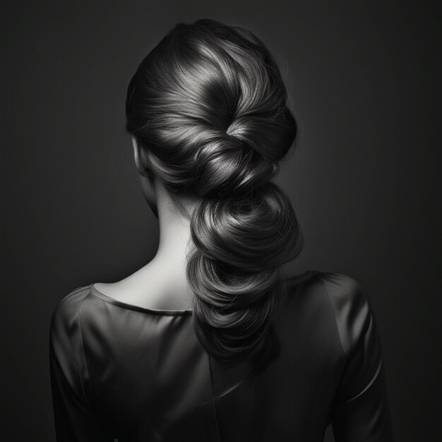kobieca fryzura z tyłu
