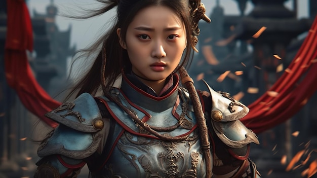 kobieca sztuka wojownicza chińska ilustracja dziewczyny