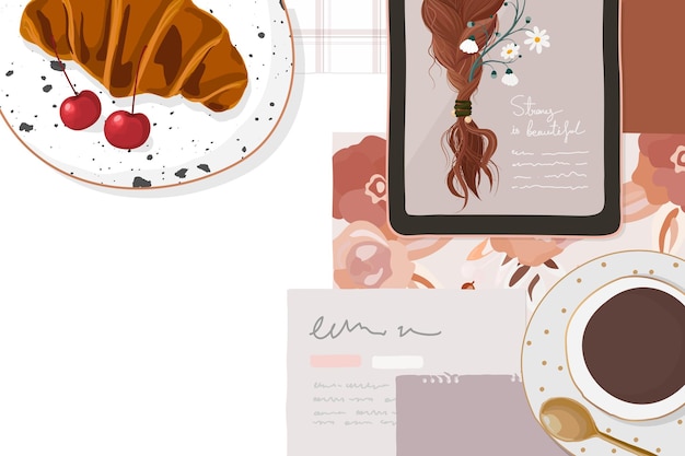 Kobiece tło png piękno blogger styl życia przejrzysta ilustracja