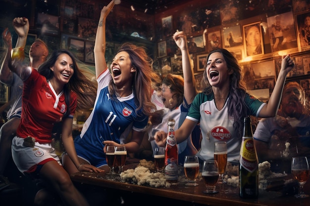 Zdjęcie kobiet fanów piłki nożnej