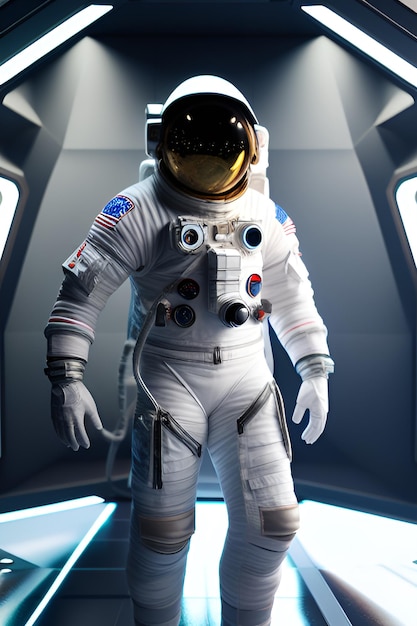 kobieta astronauta w skafandrze kosmicznym