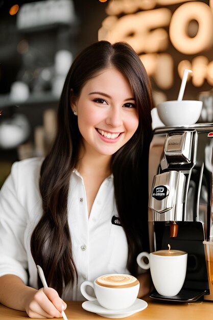 Kobieta barista