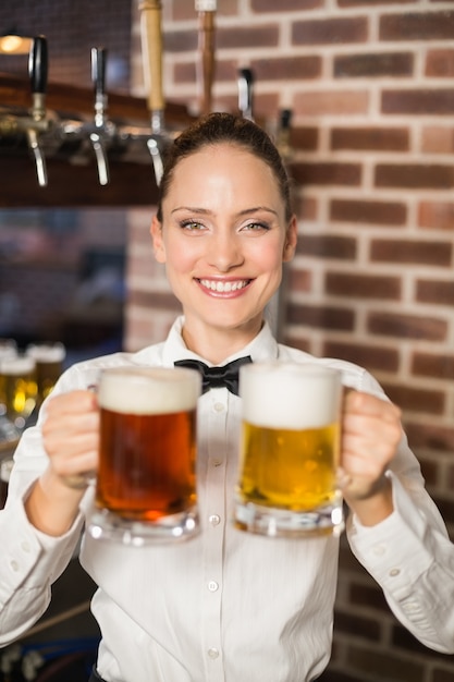 Kobieta Barman Gospodarstwa Piwa
