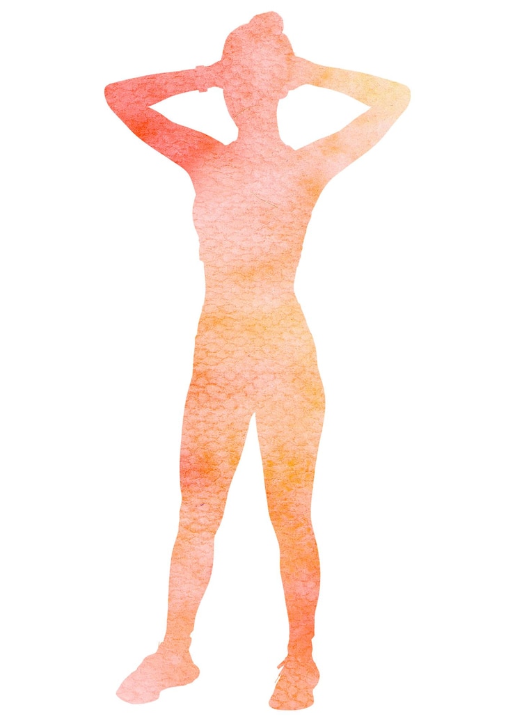 Zdjęcie kobieta ćwicząca png sylwetka clipart koncepcja rutyny fitness