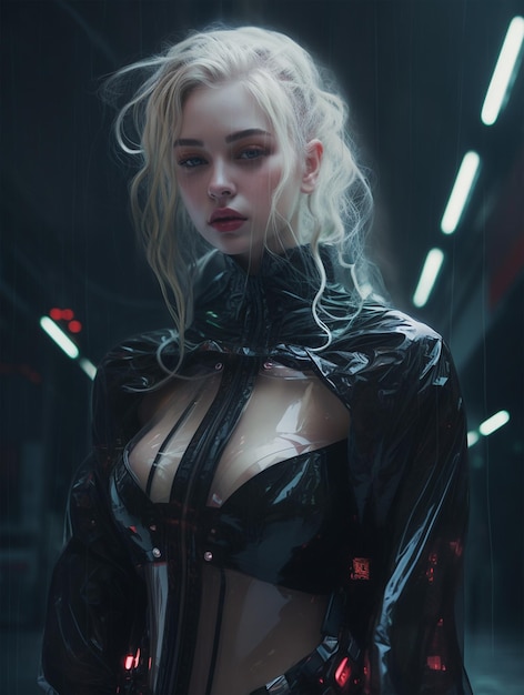 Zdjęcie kobieta cyberpunk