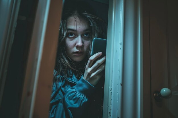 Kobieta goniana przez seryjnego mordercę bez telefonu lub broni ukrywająca się w szafie