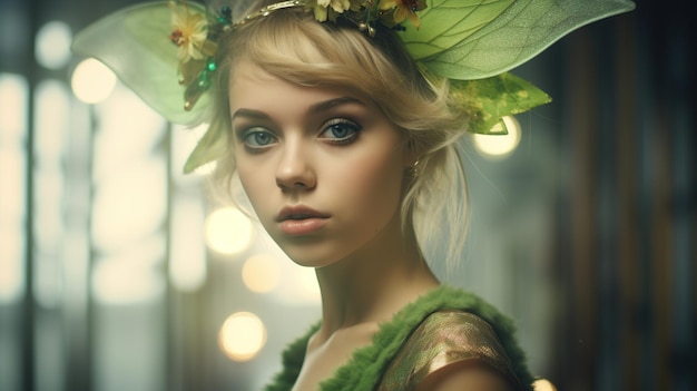 Zdjęcie kobieta ilustracja dziewczyna ilustracji dziewczyna leśna dziewczyna w kwiatach fantazja dziewczyna dziewczynka w lesie