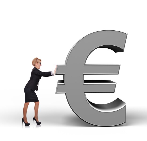Kobieta interesu gospodarstwa euro