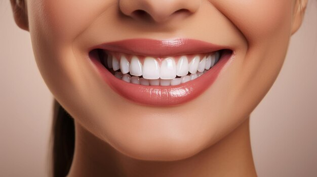 Kobieta pokazuje białe zęby po otrzymaniu faset