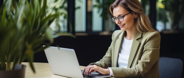 kobieta pracująca na laptopie z zielonym ekranem