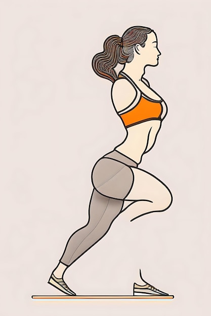 Kobieta robi ćwiczenia w pozycji jogi Bakasana Ciągły rysunek linii ilustracji wektorowych