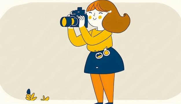 Kobieta robiąca zdjęcie aparatem.