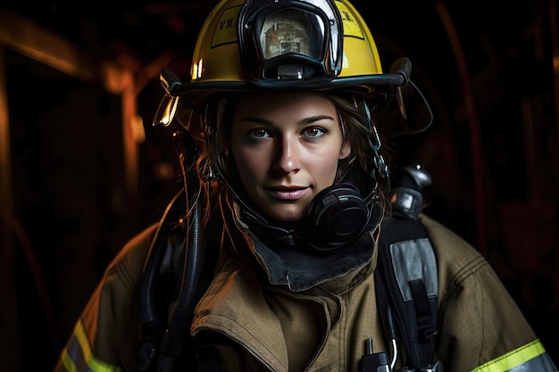 Kobieta strażak