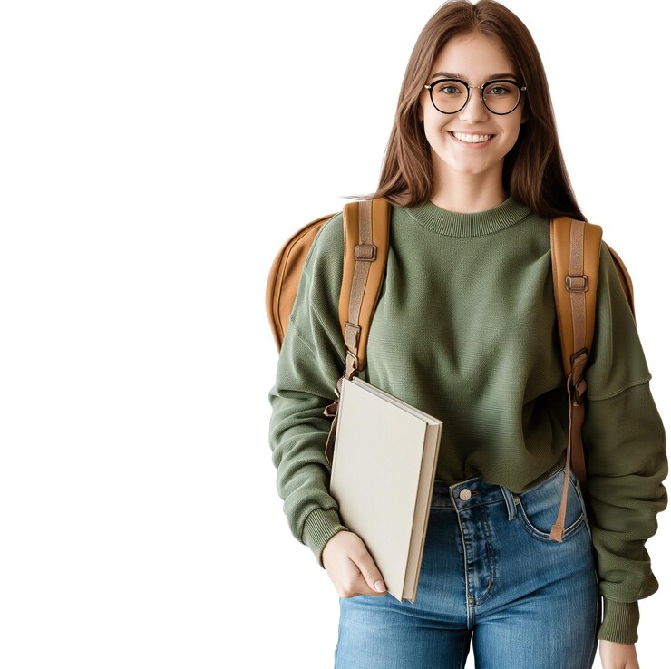Zdjęcie kobieta, studentka angielskiego z