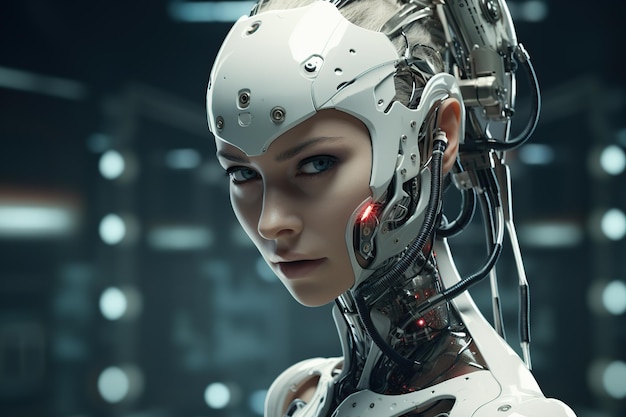 Kobieta technologiczna Kobieta robot