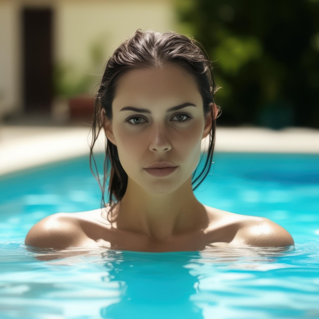 Zdjęcie kobieta w basenie.