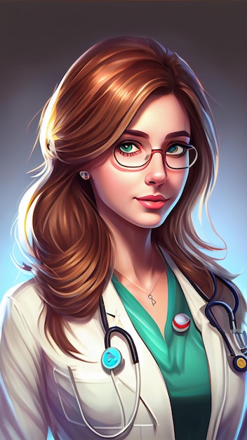 Kobieta w fartuchu laboratoryjnym w okularach i niebieskim oku.