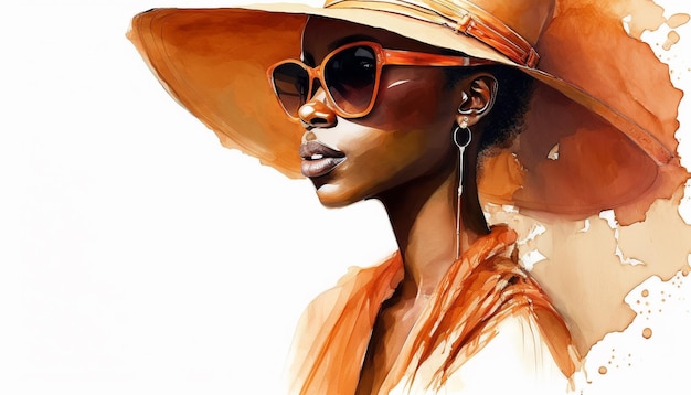 Kobieta w kapeluszu i okularach przeciwsłonecznych