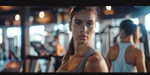 Kobieta w siłowni fitness Generatywna sztuczna inteligencja