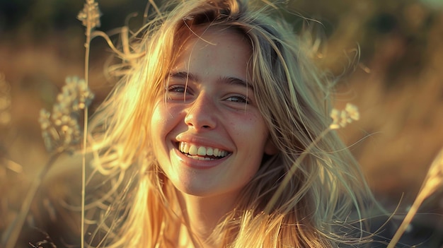 Zdjęcie kobieta z blond włosami i uśmiechem.