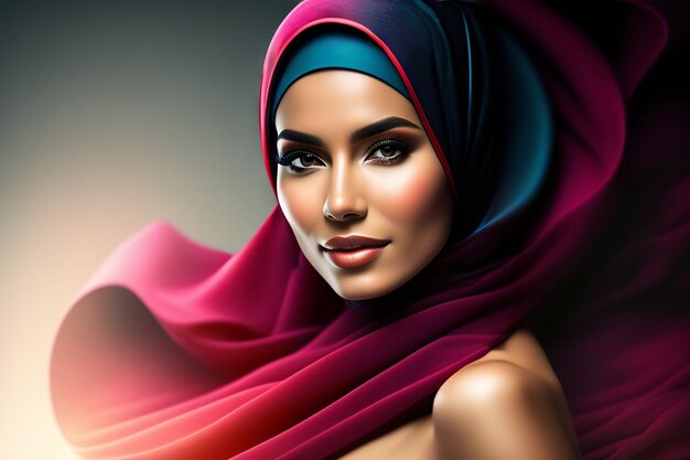 Kobieta z hidżabem na głowie