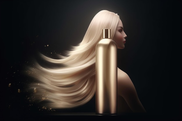 Kobieta zdrowie i uroda Ai art Reklama kosmetyków do pielęgnacji włosów