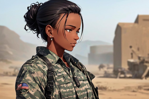 Zdjęcie kobieta żołnierz armii