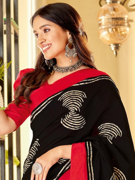 Kobiety Kanjivaram Miękkie jedwabne Banarasi Saree